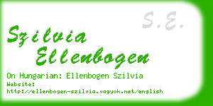 szilvia ellenbogen business card